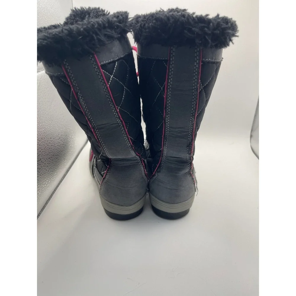 Totes Sabrina Youth Girls Med Black/Pink Winter Boots Size 3‎ Medium RN#120713